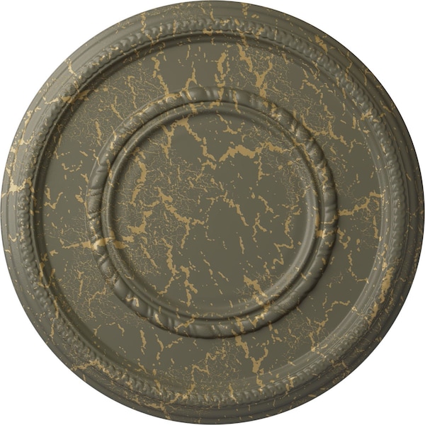 Ekena Millwork Federal Roped Large Medallion (Canopies up to 7 3/4"), 17 3/8"OD x 1 1/8"P, Witch Hazel Crackle CM17FEWHC - main